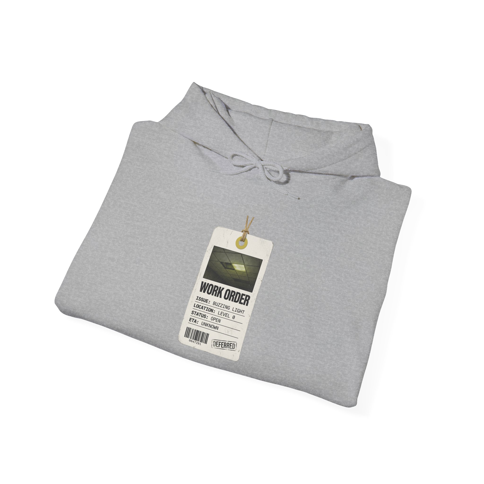 Work Order Badge Hoodie | Backrooms Liminal Space, Analog Horror Aesthetic - Image 16