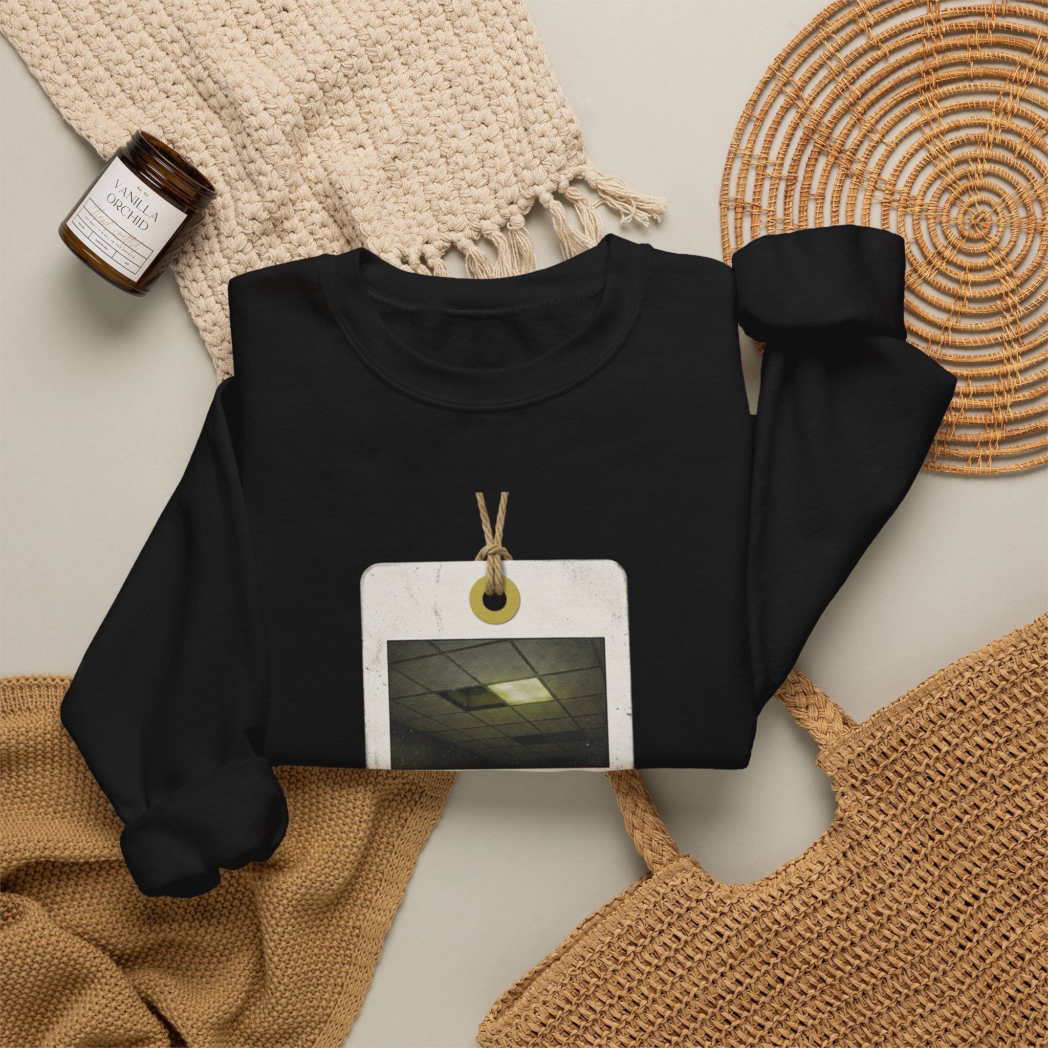 Work Order Liminal ID Badge Crewneck Sweatshirt | Backrooms, Liminal Space - Image 8