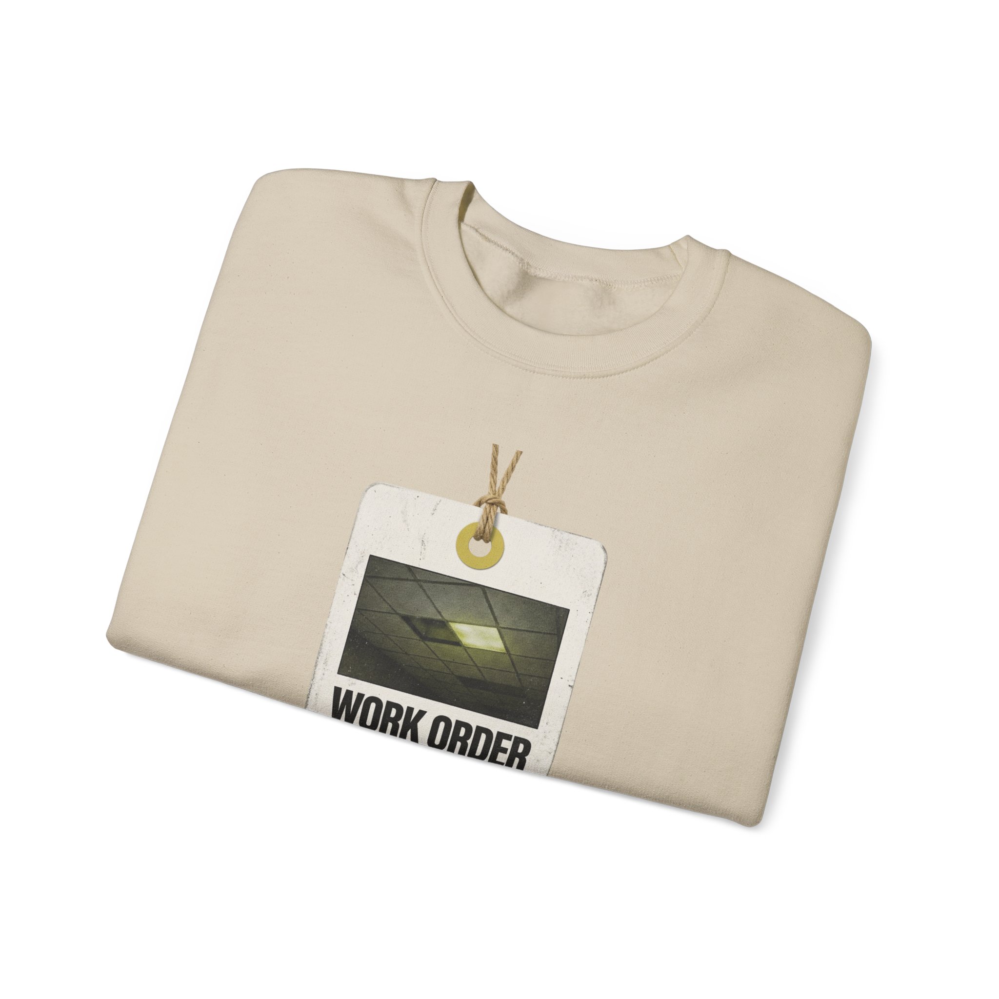Work Order Liminal ID Badge Crewneck Sweatshirt | Backrooms, Liminal Space - Image 11