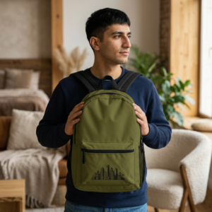 City Skyline Backpack — Minimal Urban Skyline Design