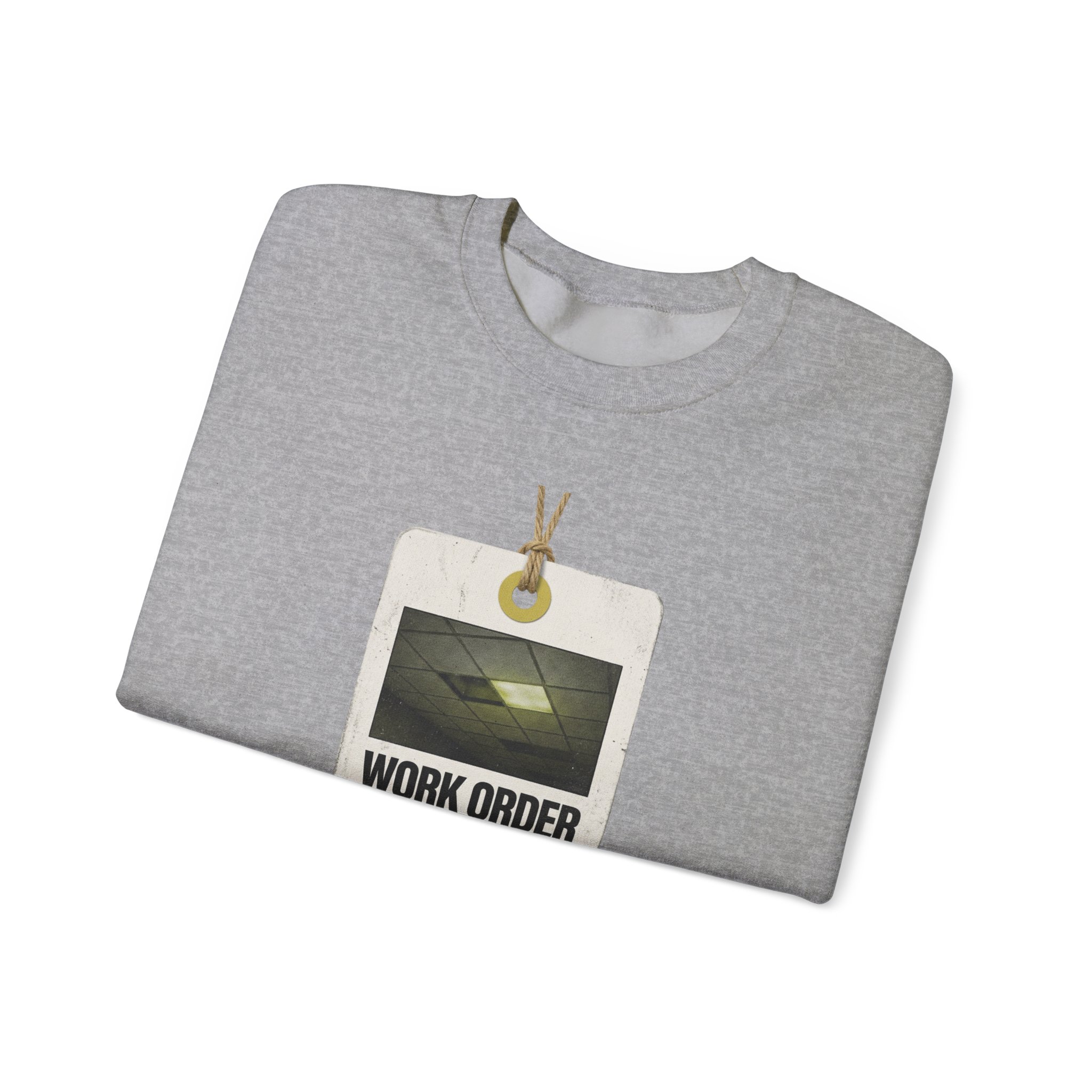 Work Order Liminal ID Badge Crewneck Sweatshirt | Backrooms, Liminal Space - Image 15