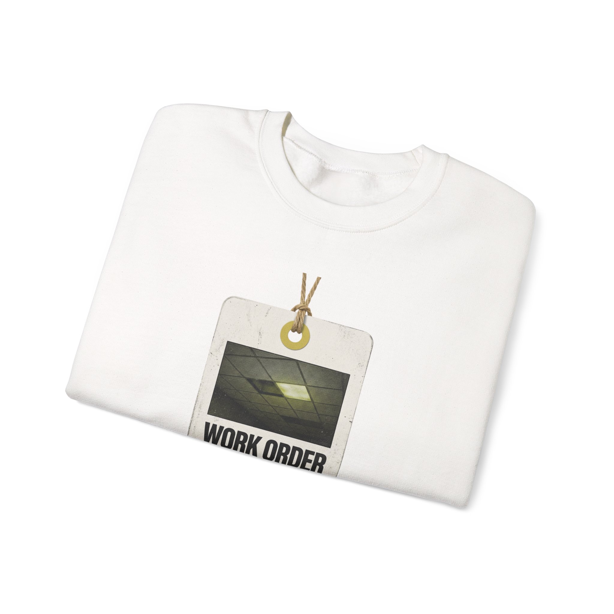 Work Order Liminal ID Badge Crewneck Sweatshirt | Backrooms, Liminal Space - Image 3