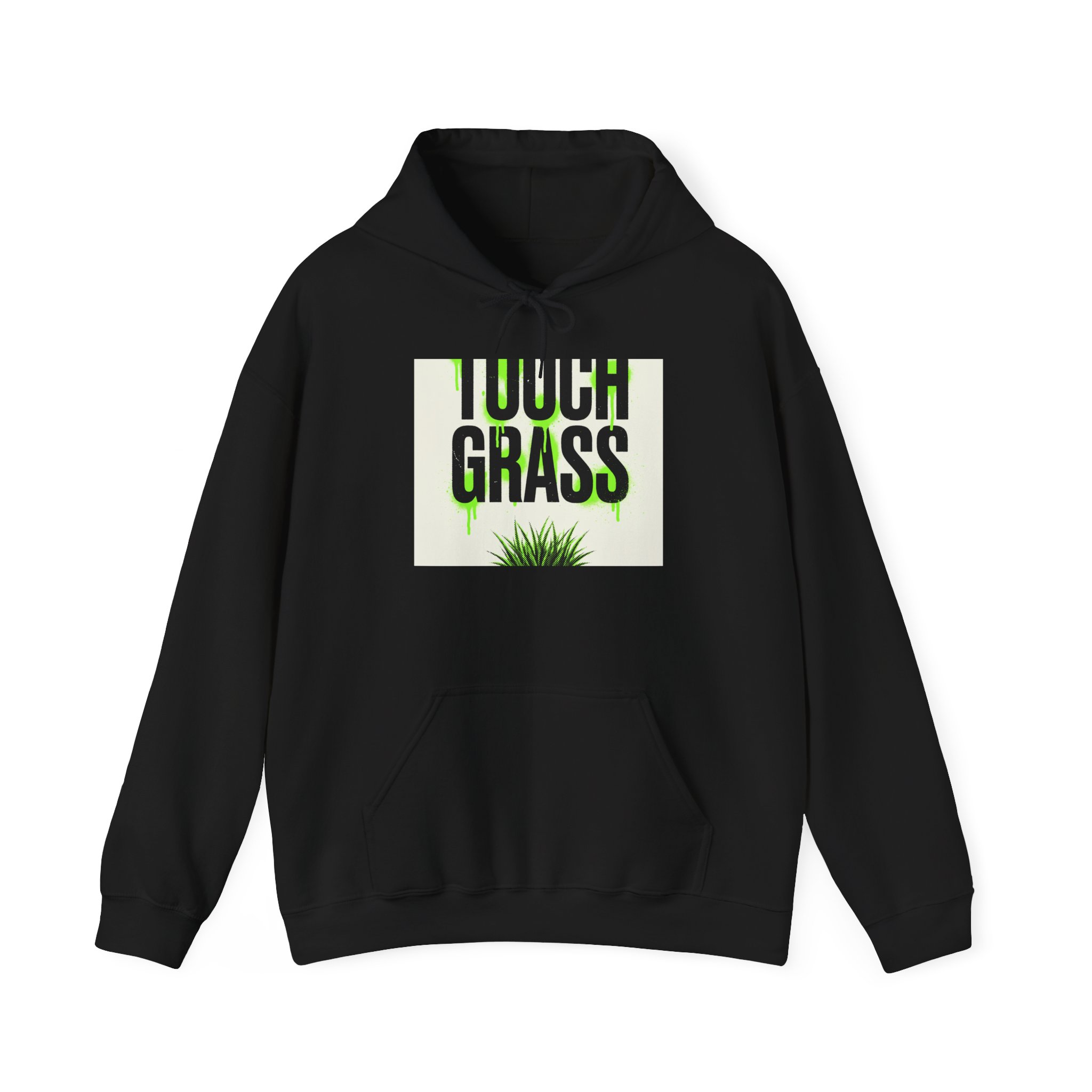 Touch Grass Hoodie — Y2K Meme Streetwear Pullover