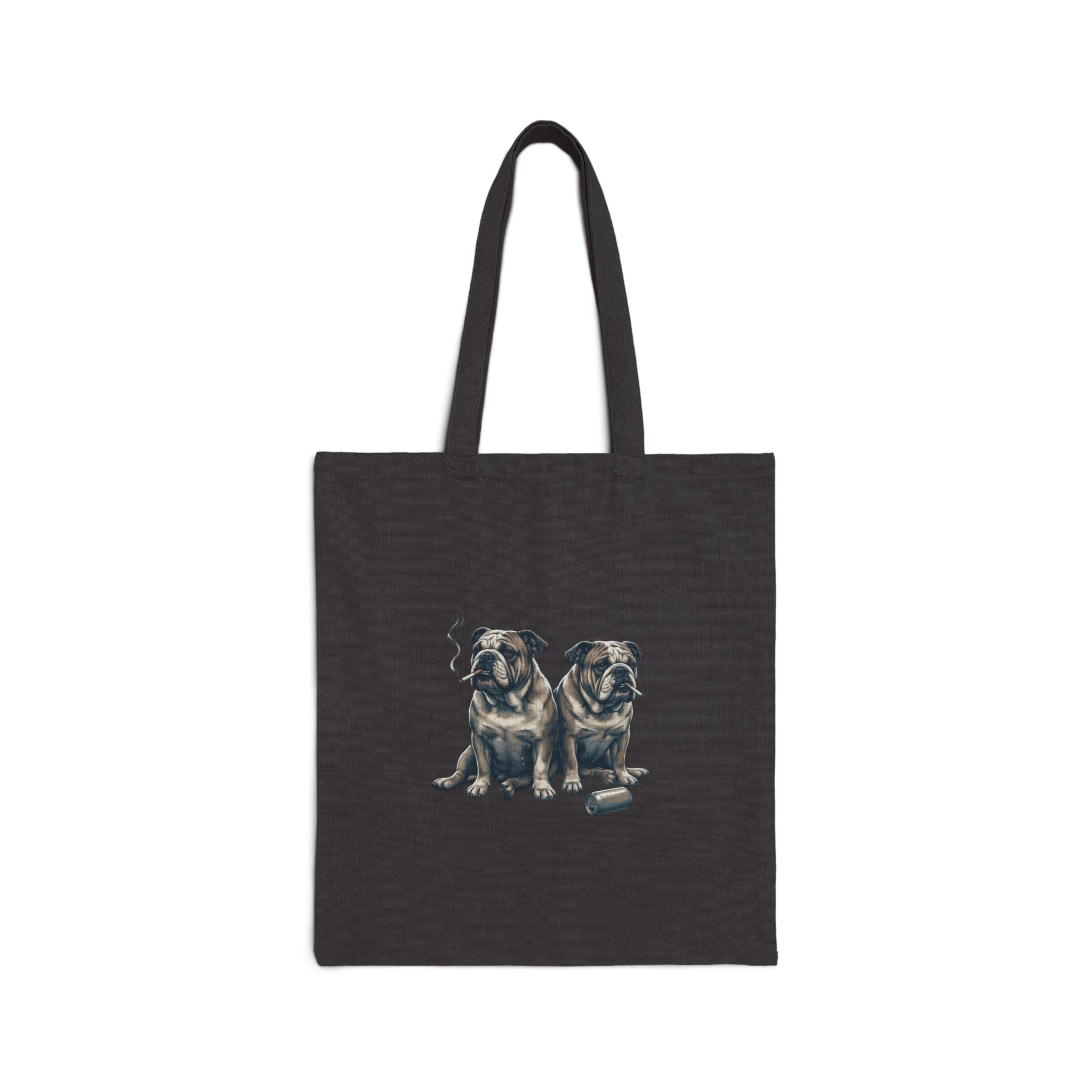 Smoking Pugs Illustration Tote | Animals Smoking, Absurdist Meme - Image 2