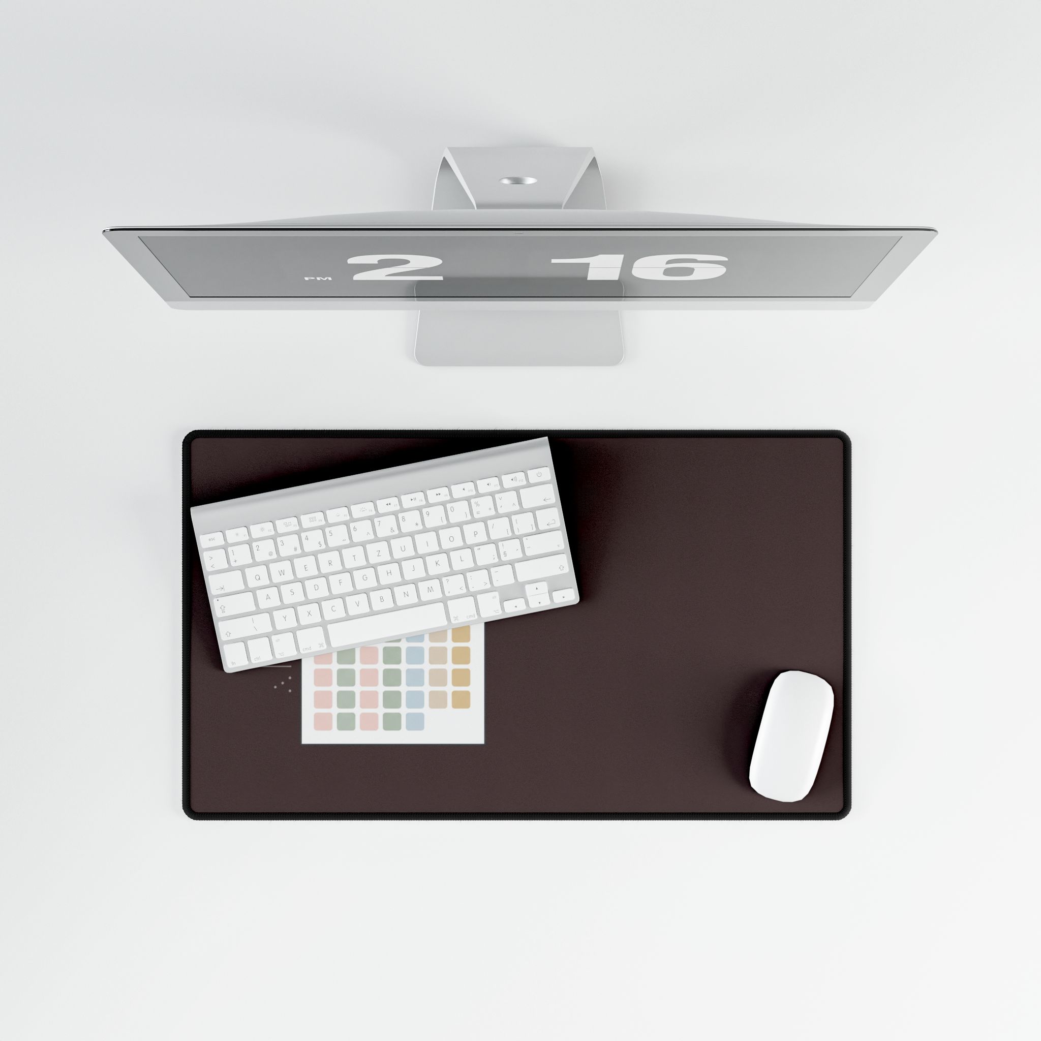 Minimal Planner Desk Mat — Large Brown & Black Extended Mouse Pad with Calendar Graphic - Image 13