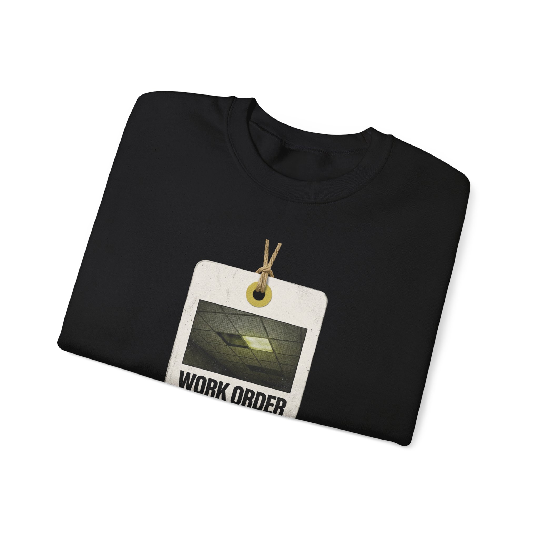Work Order Liminal ID Badge Crewneck Sweatshirt | Backrooms, Liminal Space - Image 7